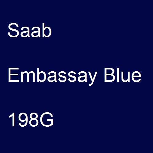 Saab, Embassay Blue, 198G.